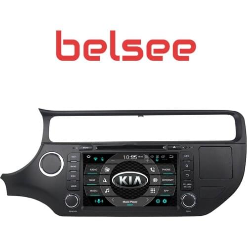 Belsee Android 9.0 DSP Car DVD Multimedia Player 8"Touch Screen Radio GPS Navigation Wifi 1280*720 for Kia Rio 3 2015 2016 2017