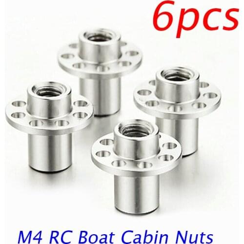 Free Shipping 6PCS M4 RC Boat Cabin Nut Model Boat Rear Hatch Nut Spare Parts