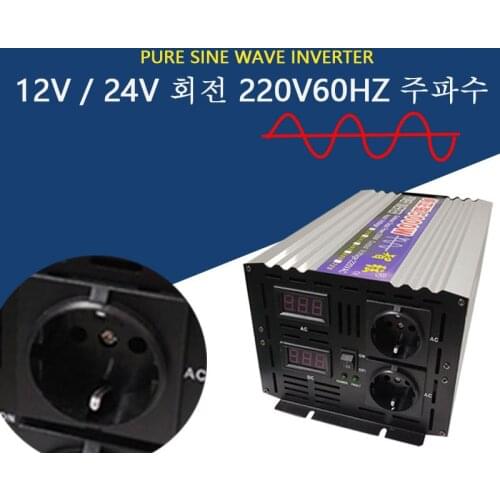 Pure sine wave inverter 12v24v48v to 220v60hz3000w high power vehicle mounted household converter