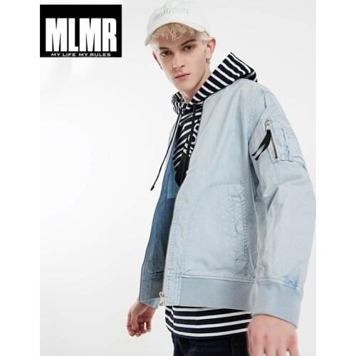 Jack Jones mens Washed Pure Color Baseball Jacket| 219121522