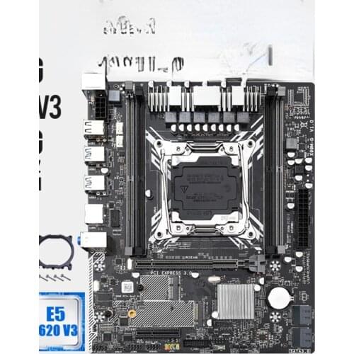 X99MG LGA 2011-V3 Motherboard Set with Xeon E5 2620V3 and 2*8=16GB DDR4 2133MHZ ECC REG Ram Support Unlock Turbo Boost