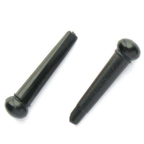 6pcs Black Bridge String End Pins Peg for Acoustic Guitar + 2 Cylinder Slides