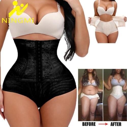 NINGMI Body Shaper Control Panties for Women Butt Lifter Body Shapewear Waist Trainer Push Up Strap Belly Shaper Women