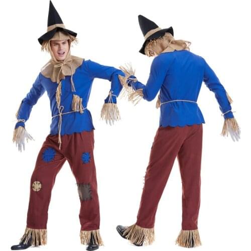 Halloween New Stage Show Performs Adult Couples Scarecrow Cosplay Costumes