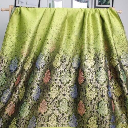 Red Raspberry Green Brocade Embroider Fabrics Garment Materials Women Dress DIY Sewing Taior Cloth Textile Freeshipping