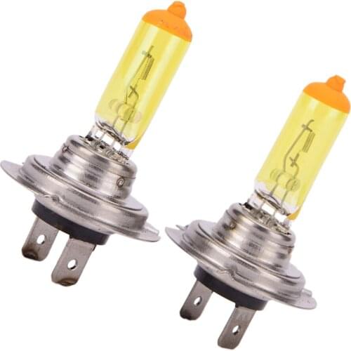 2pcs/lots 12V 100w H7 Yellow 2600k Xenon Gas HID Light Bulbs