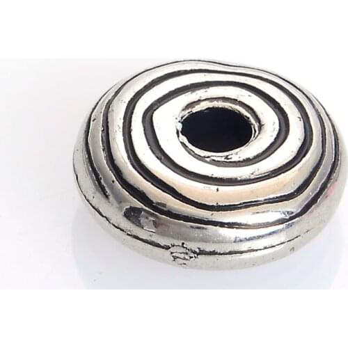 Wholesale 7x20mm Fluted Corrugated Stripe Flat Round Acrylic Antique Design Beads For DIY For Women Bracelet bangle Making