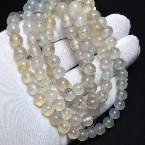 Wholesale Natural Agate Rosary Transparen Chalcedony Cinnabar Mens Woman‘s Necklace Collar Choker Sweater Chain Old Object