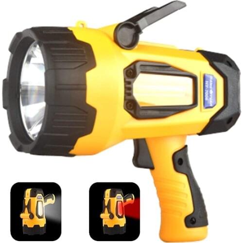 Rechargeable LED Spotlight Flashlight Ultra Bright 2200 Lumen 4400 mAh Built-in Battery Work Lamps For Camping Emergency