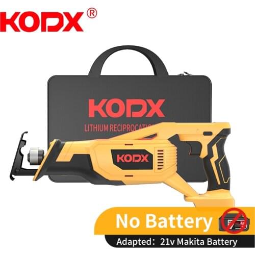 KODX Lithium battery reciprocating saw 21v cordless reciprocating saw with 4 pieces saw blades without battery