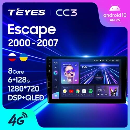 TEYES CC3 For Ford Escape 1 2000 - 2007 Car Radio Multimedia Video Player Navigation stereo GPS Android 10 No 2din 2 din dvd