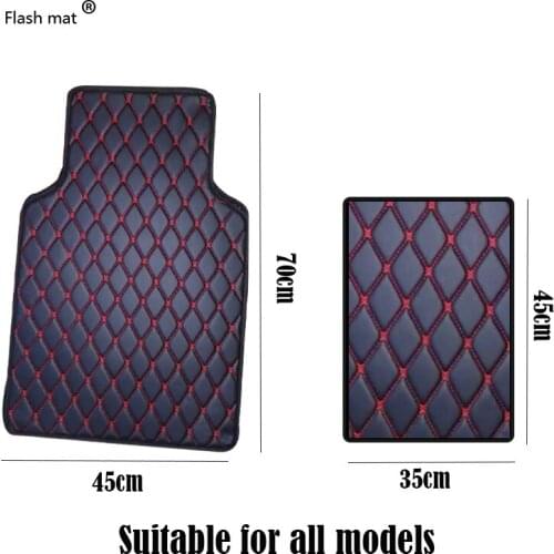 Flash mat Universal car floor mats for All car model Universal Auto Anti-Slip Mat car foot Pads automobile carpet covers Styling