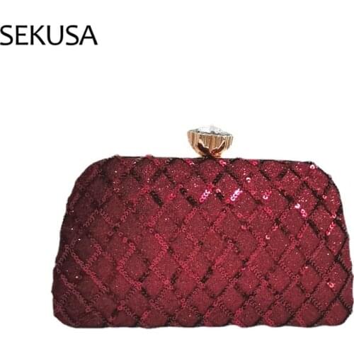Sequins Evening Clutch Bag For Women Luxury Handbag Party Bag Chain Crossbody Bags Fashion Female Clutch Purse and Handbags