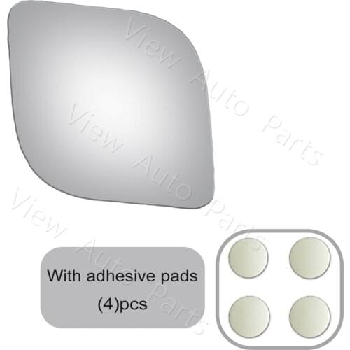 Upper Mirror Glass + Adhesive for 02-09 Dodge Ram Truck Tow Towing Passenger Right Side