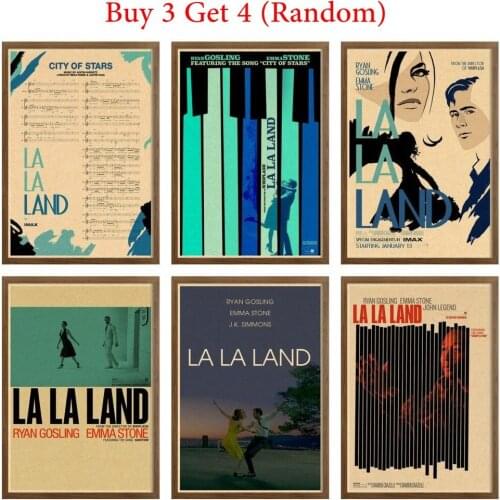 La La Land vintage Wallpaper Art Print Decorative Painting Classics bar poster Retro Movie Poster Art Printing 42X30cm