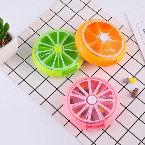 Rotary Pill Box Travel Box Pill Box Separator Pill Organizer Box Weekly Cutter Pill Box