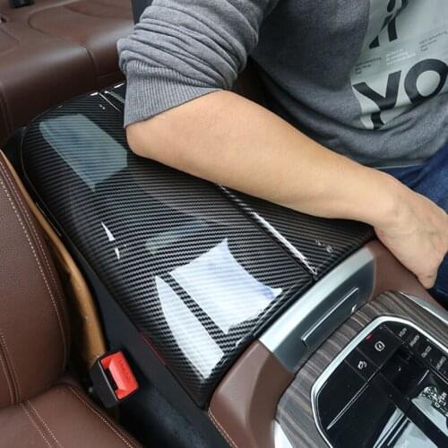 Car Armrest Storage Box Protection Cover Auto Interior Modification Decoration Sticker Styling Accessories For BMW X5 X7 G05 G07