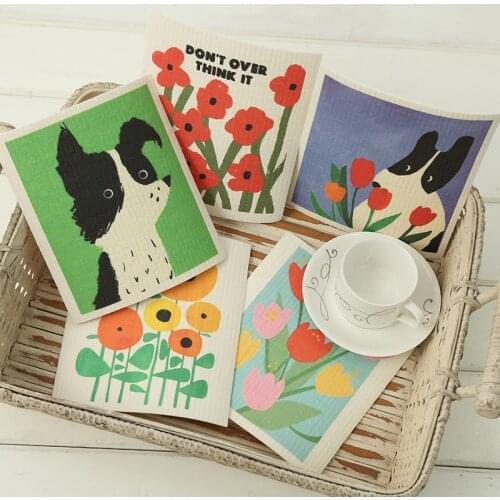 Cellulose Sponge Swedish Dishcloth Oil-Free Cleaning Cloth Household Supplies For Cookware Utensil Dish