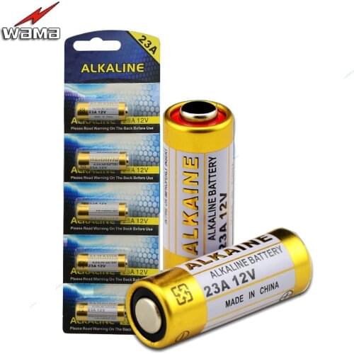 100pcs/20pack Wama Alkaline 12V 55mAh 23A Primary Dry Batteries 21/23 23GA A23 23A RV08 Alarm Car Remote Toys Battery