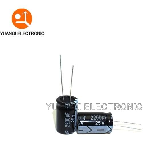 5pcs 25V 2200UF 13*21mm Aluminum Electrolytic Capacitor 13X21mm