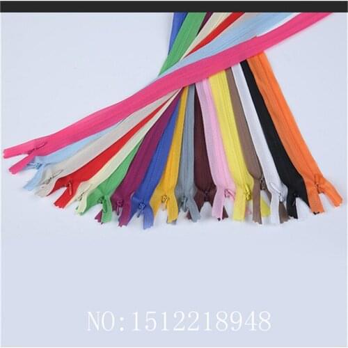 Wholesale 51Pcs 3# 22inch (55cm) Nylon Chiffon Invisible Zippers For Sewing Tailoring Accessories 17 Colors