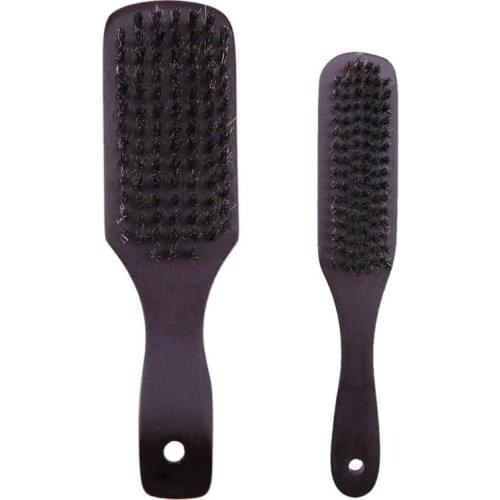 1pc Anti-static Beard Brush Massage Wood Comb Beard Brush Beech Handle Boar Bristle Hairbrush Comb Salon Barber Hair Beauty Tool