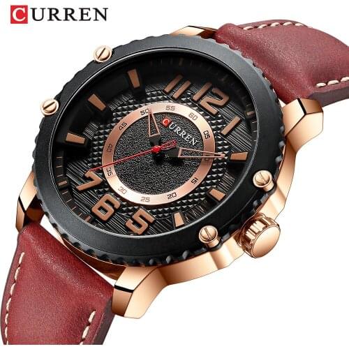 New CURREN Mens Watches Top Luxury Brand Waterproof Sport Wrist Watch Quartz Military Leather Strap Watch Relogio Masculino 8341