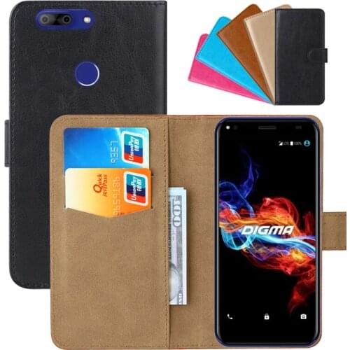 Luxury Wallet Case For Digma LINX Rage 4G PU Leather Retro Flip Cover Magnetic Fashion Cases Strap
