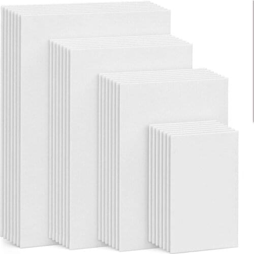 5Pcs Ultrathin Painting Board Blank White Canvas Panels for Oil & Acrylic Paint Oil Painting Board Art Supplies