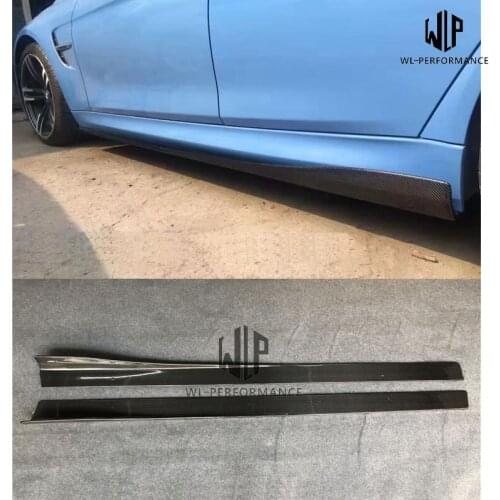F82 M4 high quality carbon fiber side skirts apron for BMW F82 M4 3D style car body kit 2014-UP