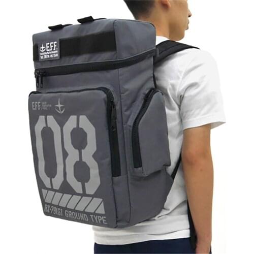 Anime MOBILE SUIT GUNDAM THE 08TH MS TEAM RX-79[G] NEW TYPE Cosplay Canvas Backpack Students Shoulders Schoolbag Laptop Bag Prop