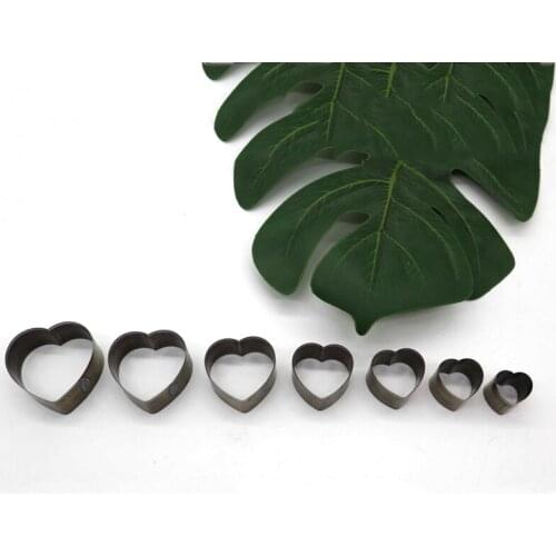 Herramientas para cuero leather craft template fabric cutter heart die cutting knife mould 7pcs/lot knife mould hand punch tool