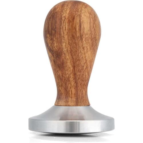 58mm Food Grade Espresso Coffee Tamper curved base bean press tool Pull Cup Press Flat Base Barista Accessories