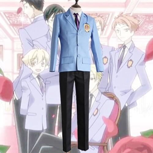 Hot Anime Ouran High School Host Club Fujioka Haruhi La Parure Jacket Coat School Uniform Outfit Cosplay Costumes