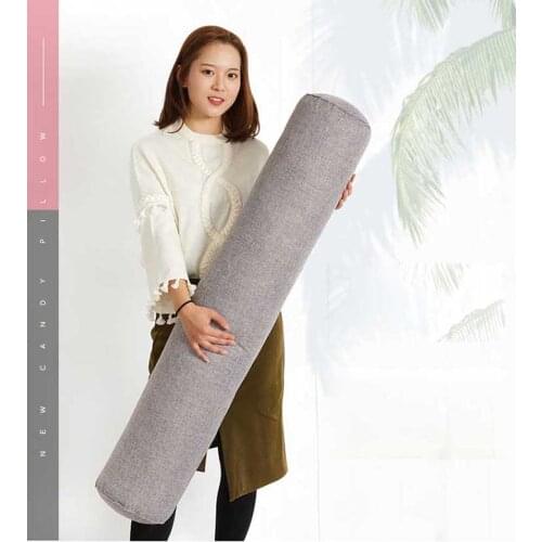 Bed Roll Cushion Head Leg Back Support Light Travel Column Pillow Round Removable Washable Lumber Cushion Pillow