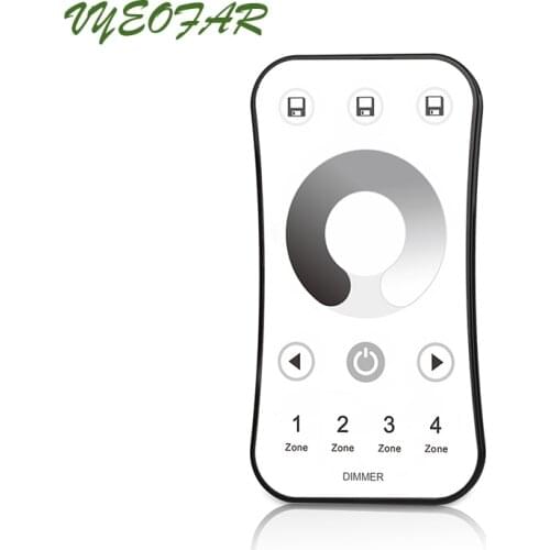 New LED Strip Dimmer Remote 1 Zone 4 Zones Single Color Strip Dimming 2.4G RF Remote Work With Skydances Wireless Receiver