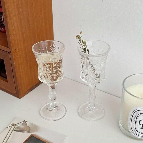 Cutelife Nordic Transparent Glass Shot Cup Vintage Cocktail Whiskey Wine Goblet Champagne Wedding Beer Drinking Glass Drinkware