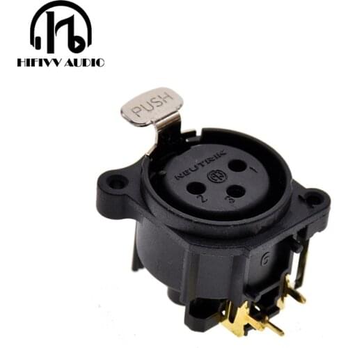 XLR socket XRL connector 3 core Pure Copper Gold-plated Adapter PCB board