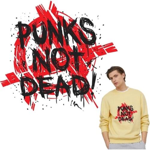 Thermal stickers on clothes patch punk rock patch iron on transfers for clothes iron-on transfer for cloth boy hoodie jacket diy
