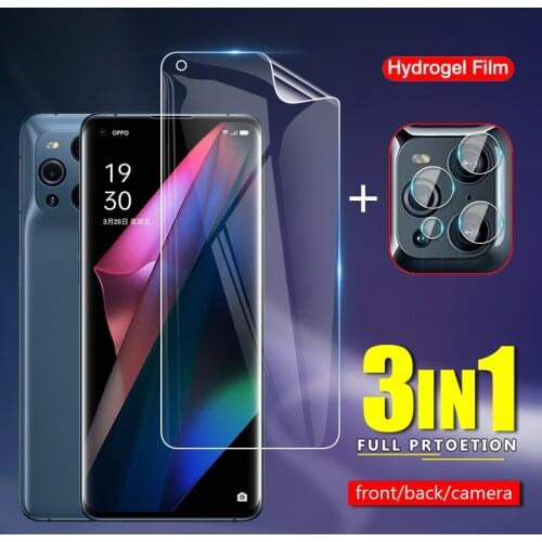 Slim Front / Back Soft TPU Protective Hydrogel Film For Oppo Find X3 FindX3 Pro 5G Camera Lens Screen Protector Glass