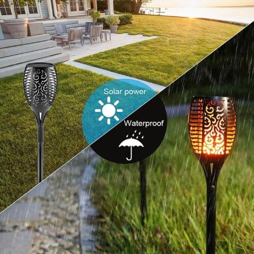 12/33/96 LED Solar Light Outdoors Garden Lights Outdoor Flicker Flame Light Waterproof Lawn Landscape Light Luz Solares Exterior