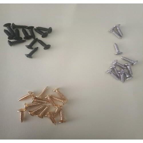 Gold, silver and black three color guitar panel screws M2.5*12 M2.5*18 M3*12 M3*16 M3*22 50PCS