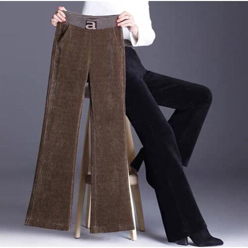 Women Pants Womens Autumn And Winter Corduroy High Waist Corduroy Pants Loose Casual Pants Pantalones De Mujer