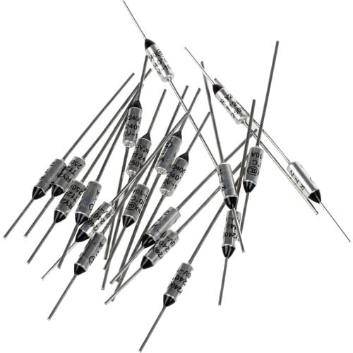 20 Pcs TF 240 Celsius Circuit Cut Off Thermal Fuse 250V 10A