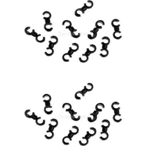 20 Pieces Bike Brake Cable S Hook Housing Tidy Guides Ties Wire Buckle Clamp Black