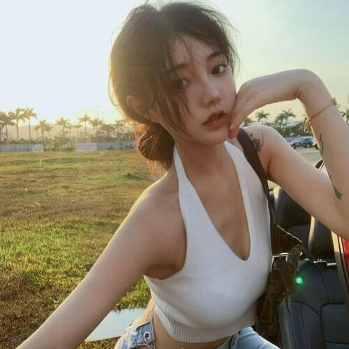 2021 Fashion Summer Knitted Womens Halter Camisole Street Sexy All-match Girl Camisole Bottoming Shirt Womens Beach Vest