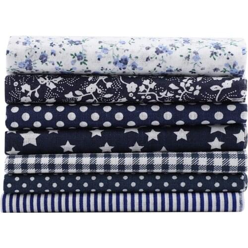 7pcs 25*25cm Cotton Fabric DIY Assorted Squares Pre-Cut Bedding Kit Cotton Fabric DIY Handmade