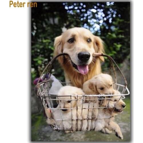 Diy Diamond painting embroidered 3d square rhinestone Mosaic covered full Cross stitch Crafts Needlework A family of greyhound