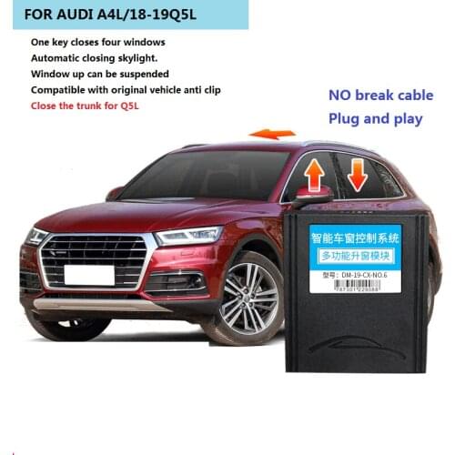 Car Window Closer Glass Opening /Closing Automaticly One-button lift automatically +Sunroof Closerfor AU DI A4L 2017 2018 2019