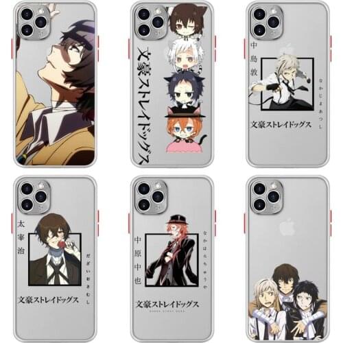 Anime Bungou Stray Dogs Dazai Osamu Phone Case For iphone 12 11 Pro Max Mini XS 8 7 Plus X SE 2020 XR Matte Light white Cover